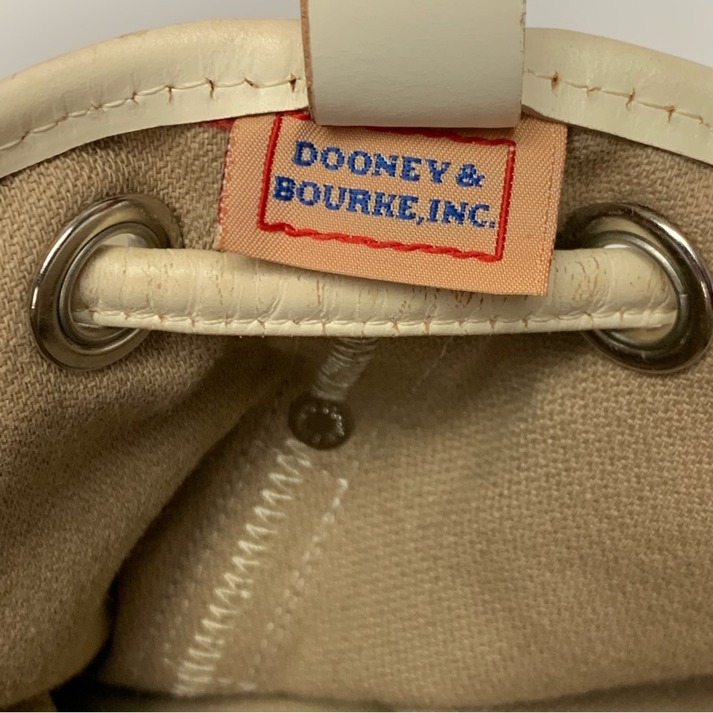 Dooney & Bourke Handbag Drawstring Bucket Tote Hobo Monogram Y2K Purse [Stained] - Picture 11 of 16
